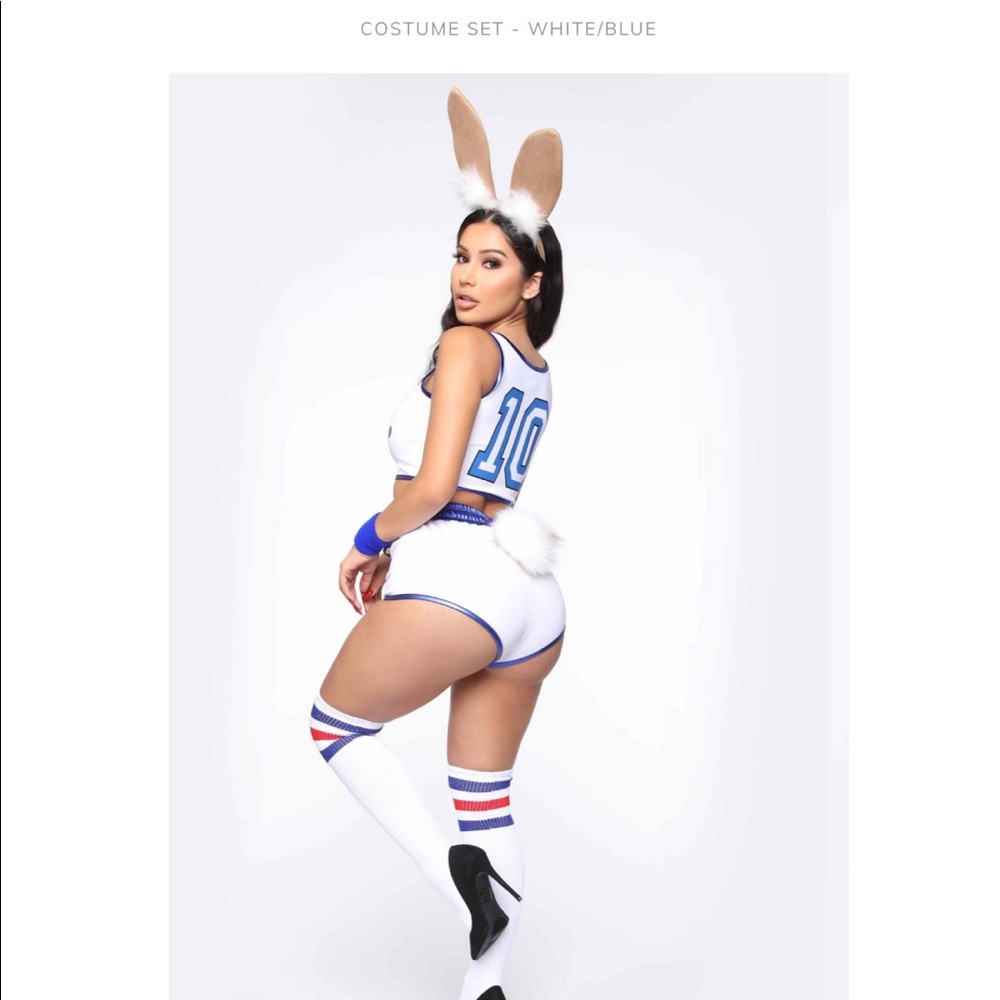 BASKETBALL BUNNY BABE 5 PIECE COSTUME SET